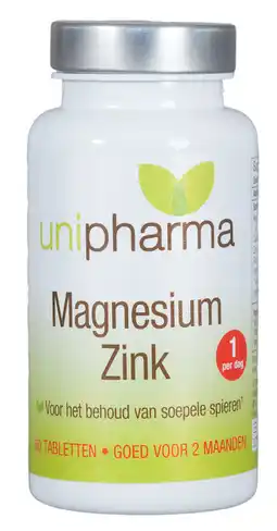 De Online Drogist Unipharma magnesium & zink tabletten 60st aanbieding