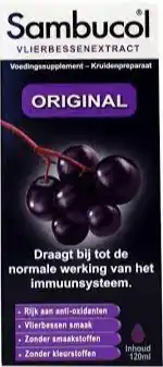 De Online Drogist Sambucol vlierbessiroop 120ml aanbieding