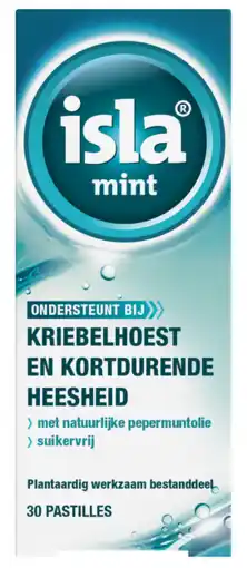 De Online Drogist Isla mint keelpastilles aanbieding