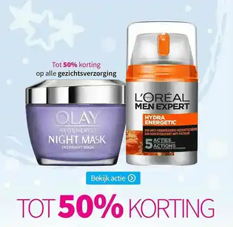 Plein.nl Olay Of L'Oréal Men Expert Gezichtsverzorging 50% Korting aanbieding