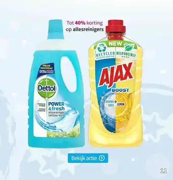 Plein.nl Dettol Of Ajax Boost Allesreinigers 40% Korting aanbieding