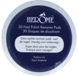 De Online Drogist Herome caring nailpolish remover pads aanbieding