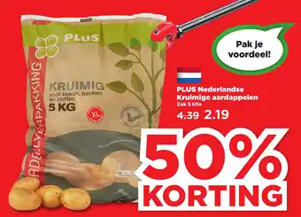 PLUS Plus nederlandse kruimige aardappelen 5 kilo aanbieding