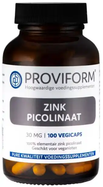 De Online Drogist Proviform zink picolinaat 30mg capscules 100st aanbieding