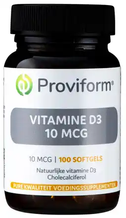 De Online Drogist Proviform vitamine d3 10mcg 100 softgels aanbieding