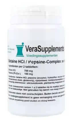 De Online Drogist Verasupplements betaine-hcl / pepsine-complex tabletten aanbieding