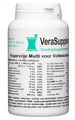 De Online Drogist Verasupplements kopervrije multi volwassenen capsules aanbieding