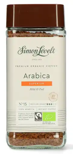 De Online Drogist Simon levelt arabica oploskoffie aanbieding