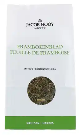 De Online Drogist Jacob hooy frambozenblad kruiden 80gr aanbieding