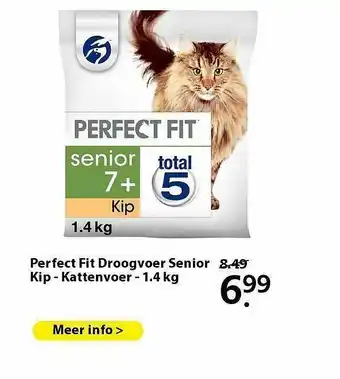 Pets Place Perfect Fit Droogvoer Senio Kip - Kattenvoer - 1.4 Kg aanbieding