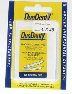 De Online Drogist Duodent tandenstokers hout aanbieding