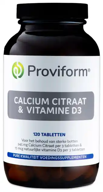 De Online Drogist Proviform calcium citraat & vitamine d3 tabletten 120st aanbieding