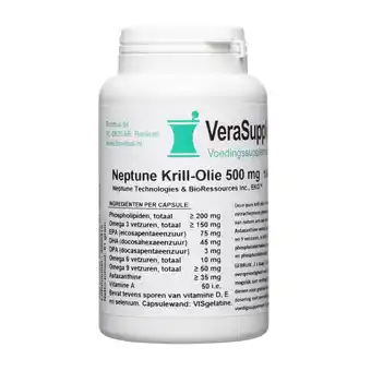 De Online Drogist Verasupplements neptune krill-olie 500 mg capsules aanbieding