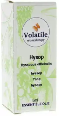 De Online Drogist Volatile hysop (hyssopus officinalis) 5ml aanbieding