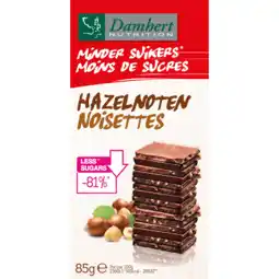 De Online Drogist Damhert minder suikers chocoladetablet hazelnoten aanbieding