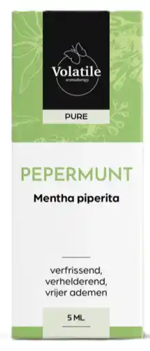 De Online Drogist Volatile pepermunt china (mentha piperita) 5ml aanbieding