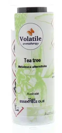 De Online Drogist Volatile tea tree (melaleuca alternifolia) biologische olie 25ml aanbieding
