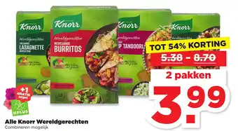 PLUS Alle knorr wereldgerechten aanbieding