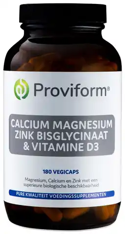 De Online Drogist Proviform calcium magnesium zink bisglycinaat & d3 vegicaps aanbieding