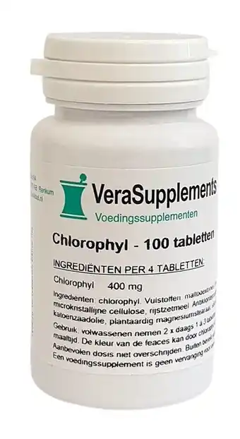 De Online Drogist Verasupplements chlorophyl 100mg aanbieding