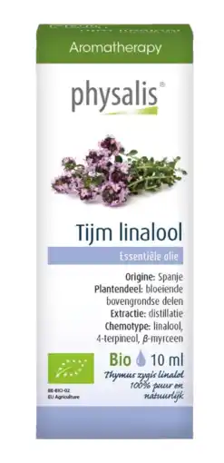 De Online Drogist Physalis aromatherapie tijm linalool 10ml aanbieding