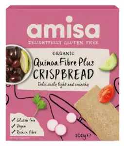 De Online Drogist Amisa quinoa fiber plus crispbread aanbieding