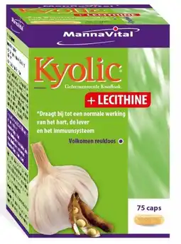 De Online Drogist Mannavital kyolic + lecithine capsules aanbieding