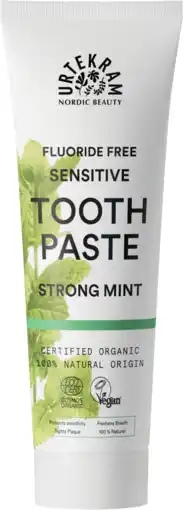 De Online Drogist Urtekram tandpasta strong mint sensitive aanbieding