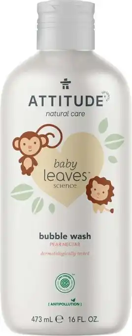 De Online Drogist Attitude baby leaves bubble wash aanbieding