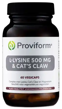 De Online Drogist Proviform l-lysine 500mg & cat&aposs claw vegicaps aanbieding