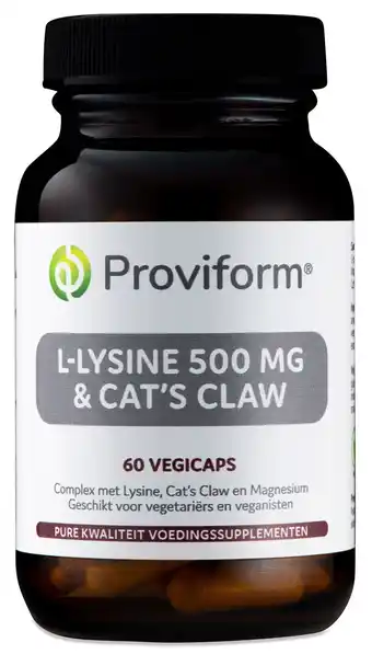 De Online Drogist Proviform l-lysine 500mg & cat&aposs claw vegicaps aanbieding