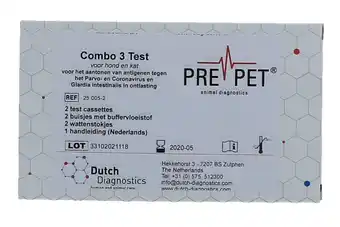 De Online Drogist Testjezelf.nu pre pet combo 3 test aanbieding