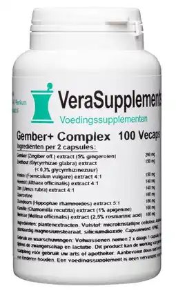De Online Drogist Verasupplements gember plus complex capsules aanbieding