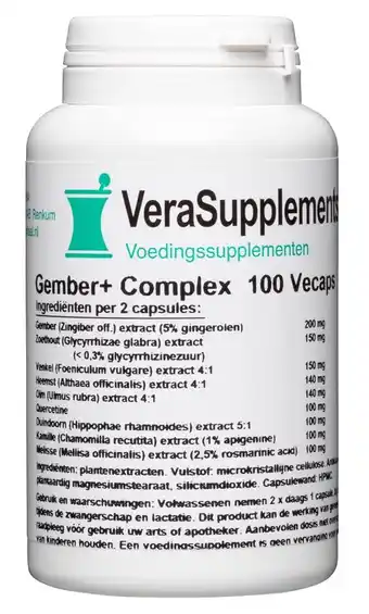 De Online Drogist Verasupplements gember plus complex capsules aanbieding