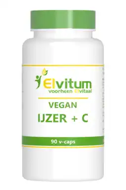 De Online Drogist Elvitum vegan ijzer + c capsules aanbieding
