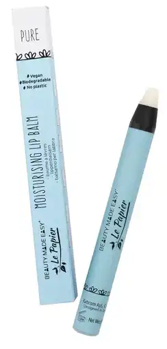 De Online Drogist Beauty made easy le papier moisturising lip balm pure aanbieding