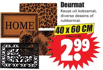 Dirk Deurmat 40x60 cm aanbieding