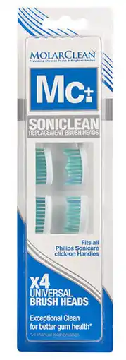 De Online Drogist Molarclean replacement brush heads philips aanbieding