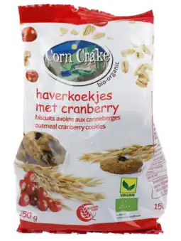 De Online Drogist Corn crake haver cranberry koekjes aanbieding