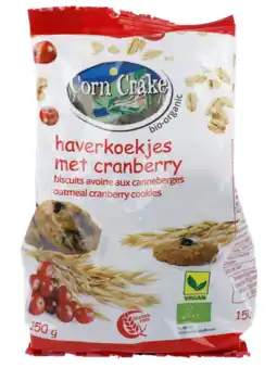 De Online Drogist Corn crake haver cranberry koekjes aanbieding