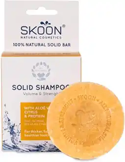De Online Drogist Skoon volume & strenght shampoo bar aanbieding