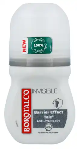 De Online Drogist Borotalco deodorant invisible roll on aanbieding