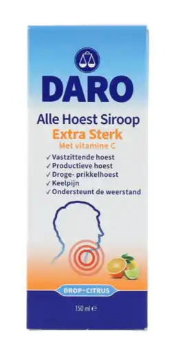 De Online Drogist Daro alle hoest siroop extra sterk aanbieding