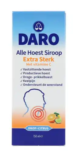 De Online Drogist Daro alle hoest siroop extra sterk aanbieding