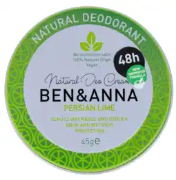 De Online Drogist Ben & anna deodorant crème - persian lime aanbieding