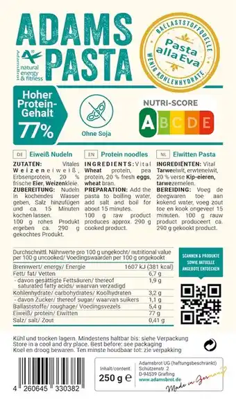 De Online Drogist Adams pasta alla eva aanbieding