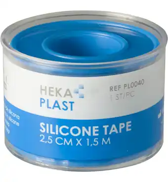 De Online Drogist Heka plast silicone tape 2.5cmx1.5cm aanbieding