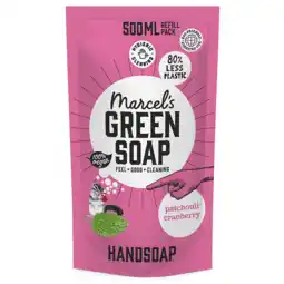 De Online Drogist Marcels green soap handzeep patchouli & cranberry navulling aanbieding