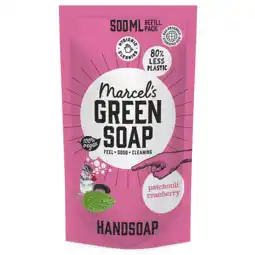 De Online Drogist Marcels green soap handzeep patchouli & cranberry navulling aanbieding