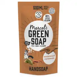 De Online Drogist Marcels green soap handzeep sandelhout & kardemom navulling aanbieding